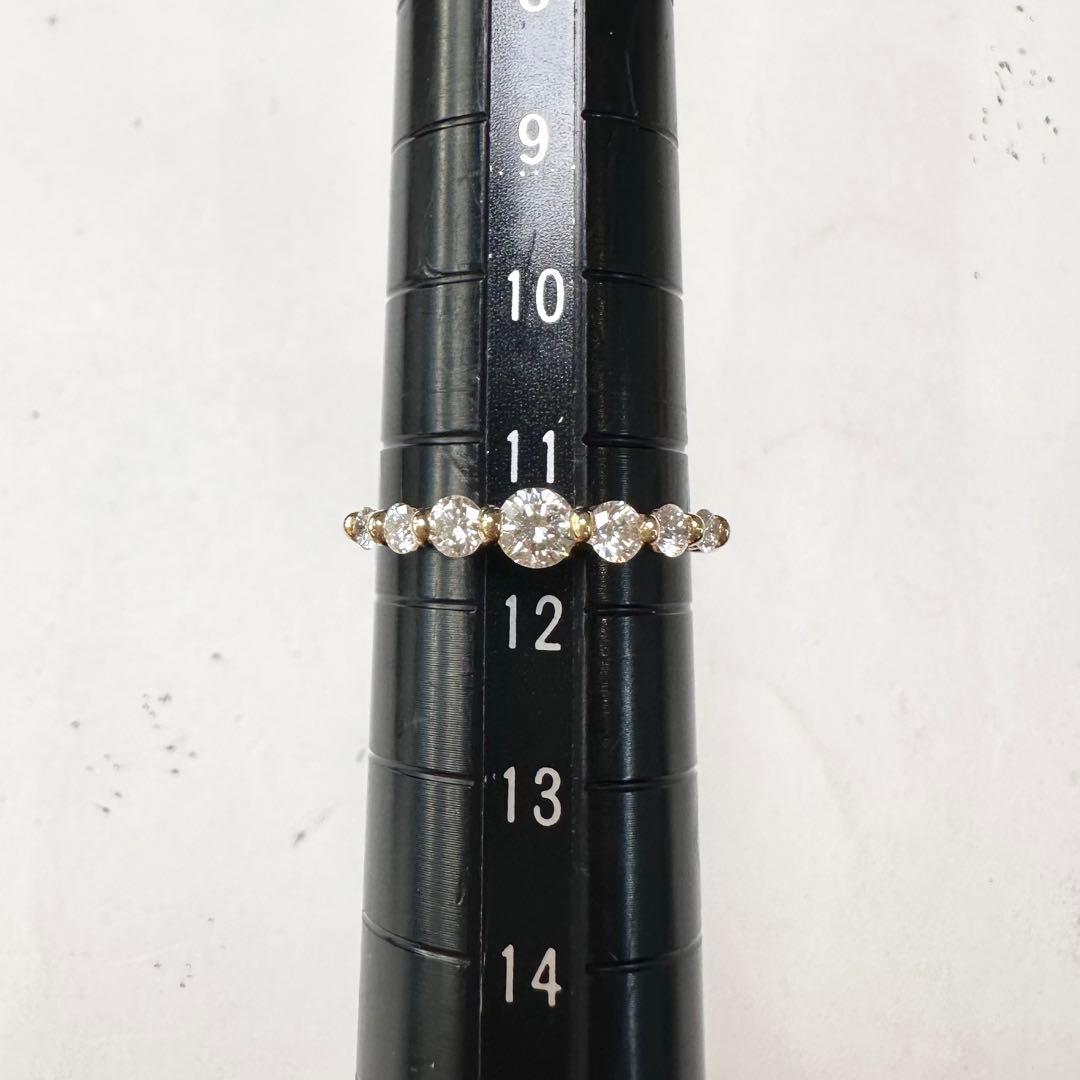 K18 ダイヤモンド リング 0.25ct グラデーション デザイン