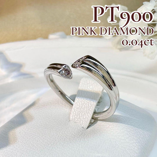 【美品】PT900 ピンクダイヤモンド 0.04ct リング ダイヤ