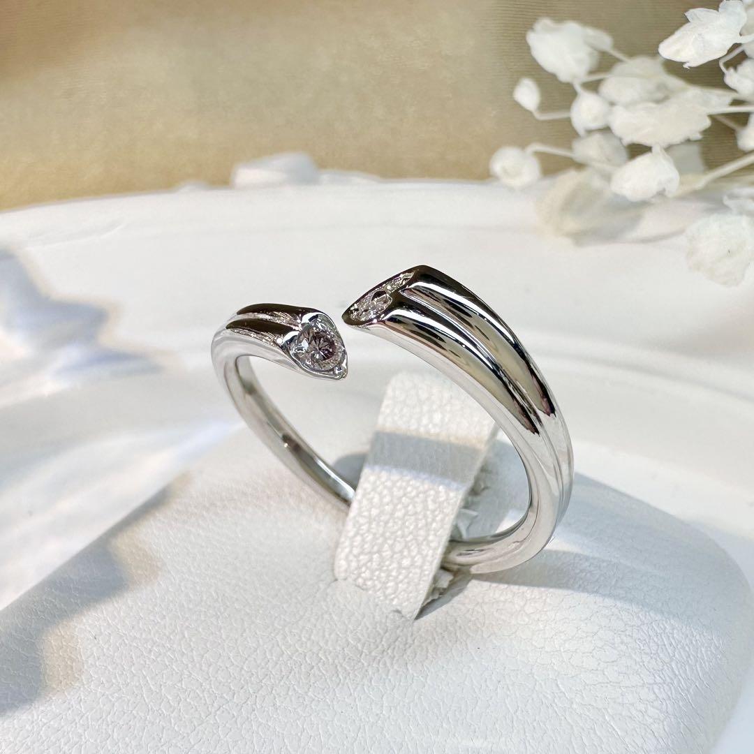 【美品】PT900 ピンクダイヤモンド 0.04ct リング ダイヤ