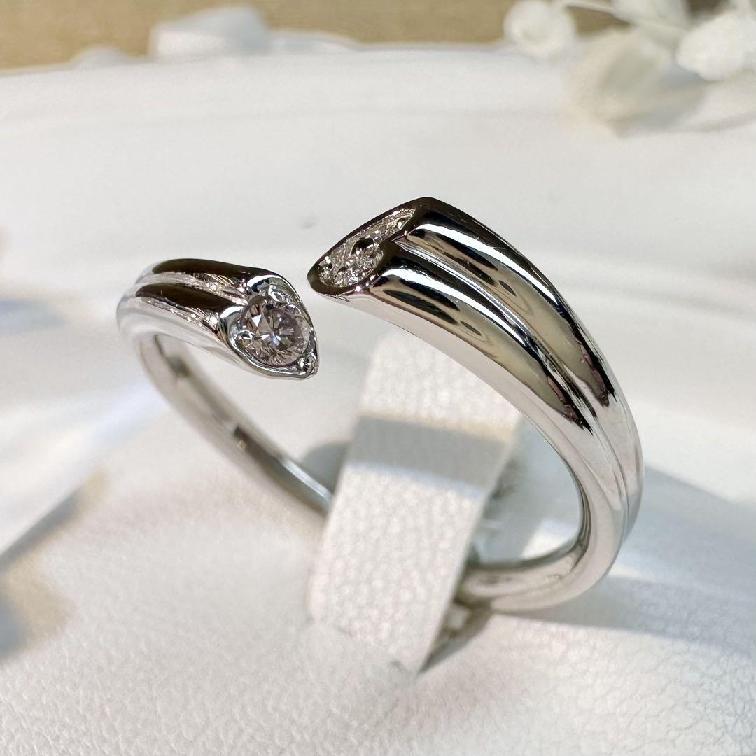 【美品】PT900 ピンクダイヤモンド 0.04ct リング ダイヤ