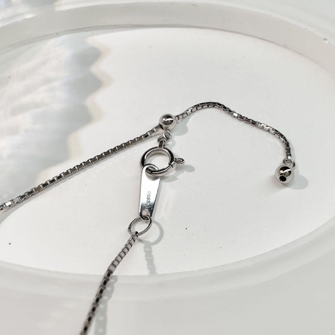 【美品】PT900 パライバトルマリン ネックレス 0.17ct ダイヤ