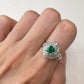 PT900 エメラルド バゲットダイヤ リング 0.53ct