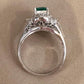 PT900 エメラルド バゲットダイヤ リング 0.53ct