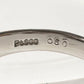 PT900 エメラルド バゲットダイヤ リング 0.53ct
