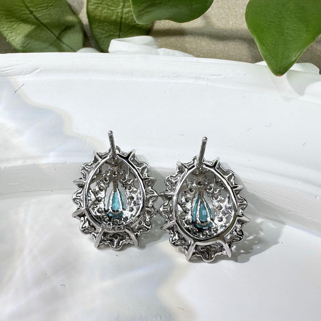 【美品】PT900 パライバトルマリン 0.21ct ピアス