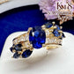 K18 サファイア 2.77ct ダイヤモンドリング 昭和レトロ
