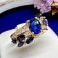 K18 サファイア 2.77ct ダイヤモンドリング 昭和レトロ