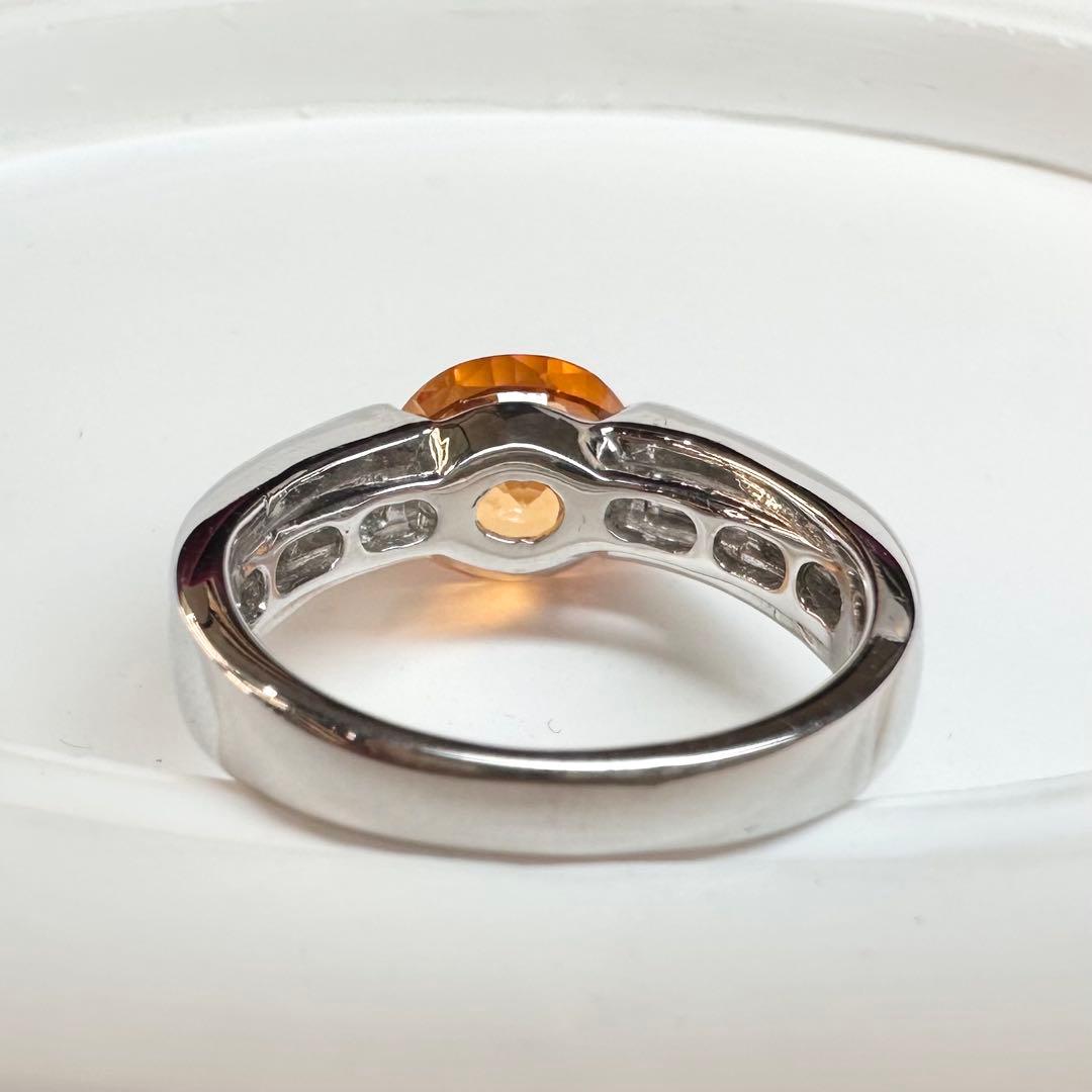 【美品】PT900 スペサルタイト 3.283ct リング