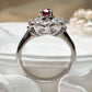 【美品】PT900 ルビー0.64ct リング デザイン ダイヤ　マーキス