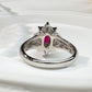 【美品】PT900 ルビー0.64ct リング デザイン ダイヤ　マーキス