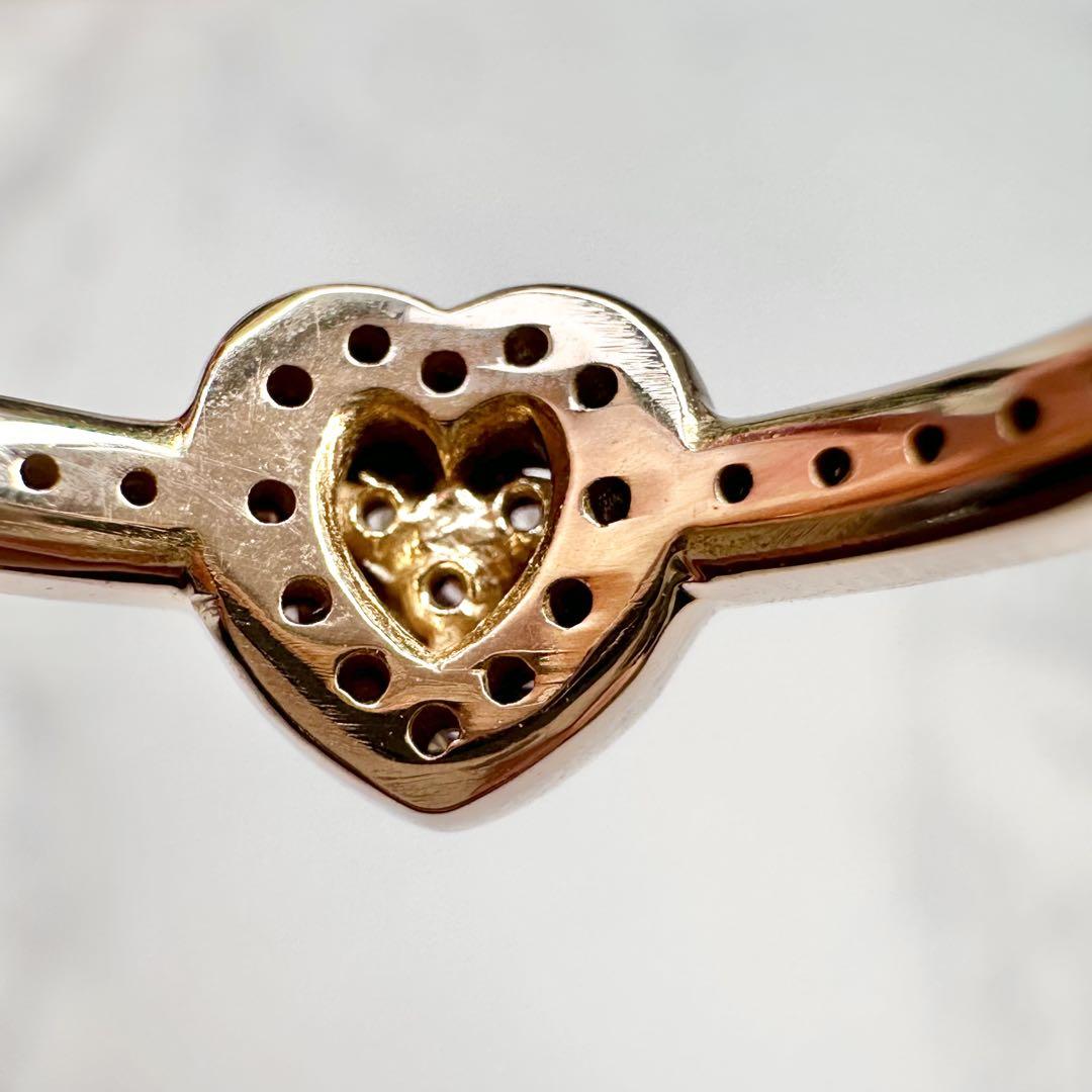 【新品】K18PG ピンクダイヤモンド 0.16ct リング　ハート型