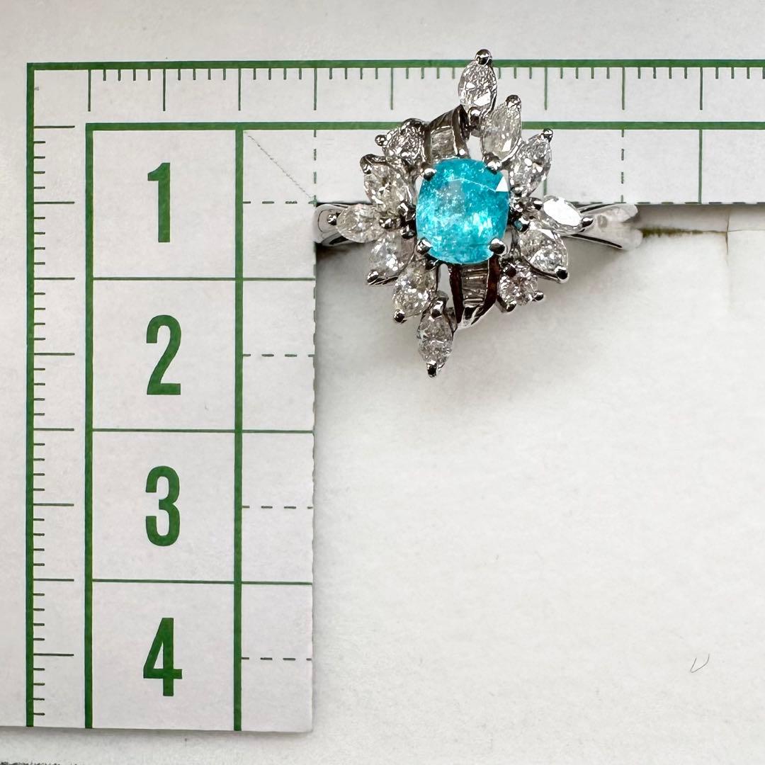 【美品】PT900 パライバトルマリン0.56ct リング