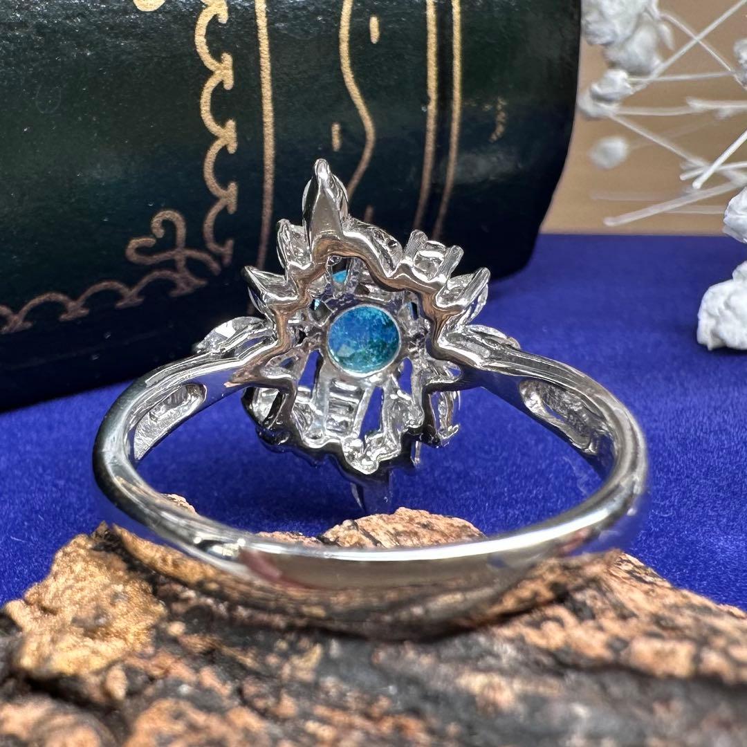 【美品】PT900 パライバトルマリン0.56ct リング