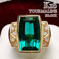 K18 大粒トルマリン 10.00ct ダイヤモンド リング