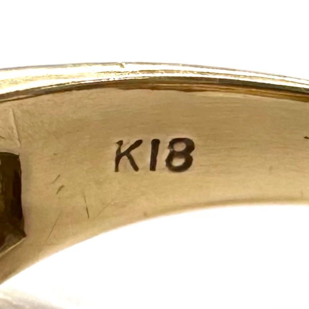K18 大粒トルマリン 10.00ct ダイヤモンド リング
