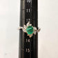 K18/PT900 エメラルド カボション 0.87ct ダイヤリング