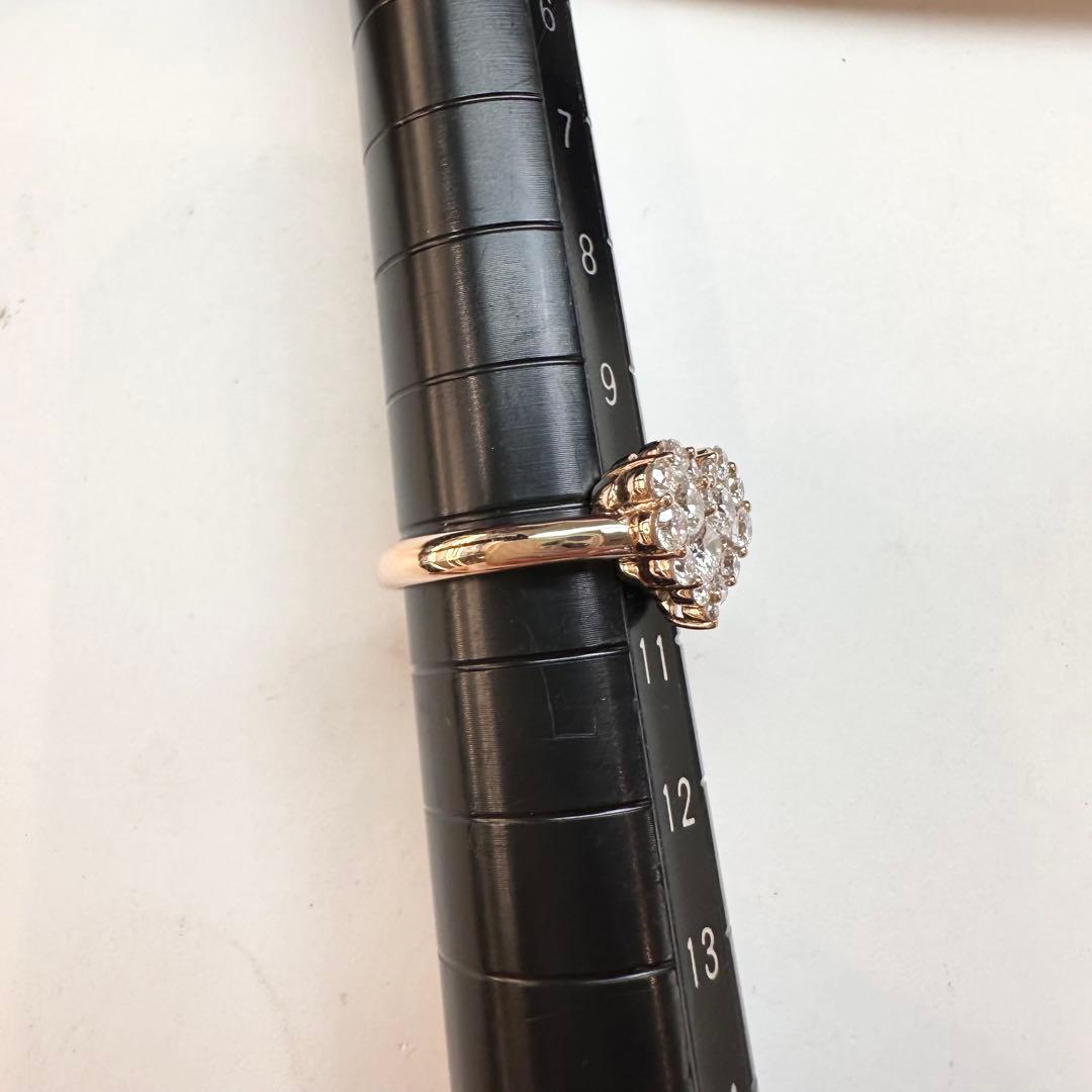 【K18】ダイヤモンド 0.80ct リング ハートデザイン