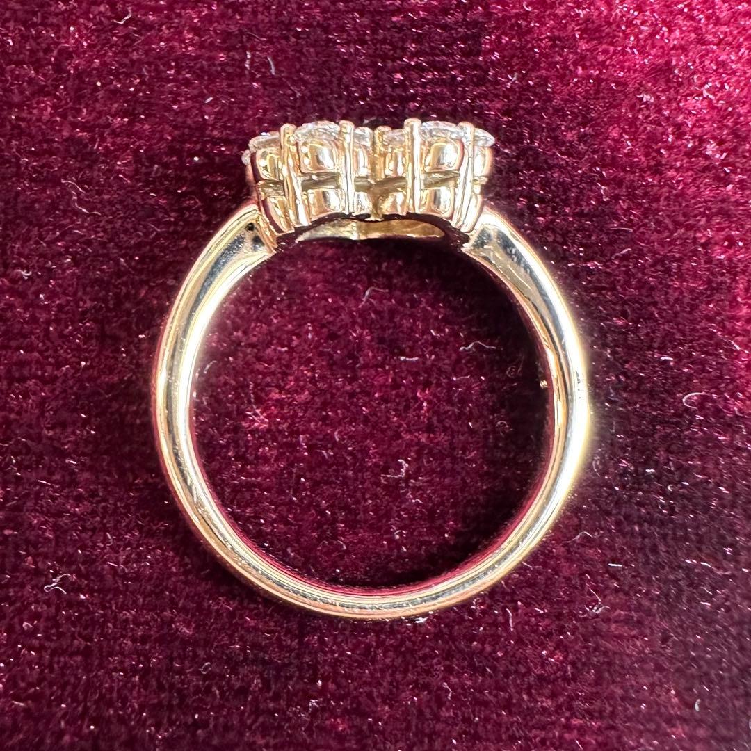 【K18】ダイヤモンド 0.80ct リング ハートデザイン