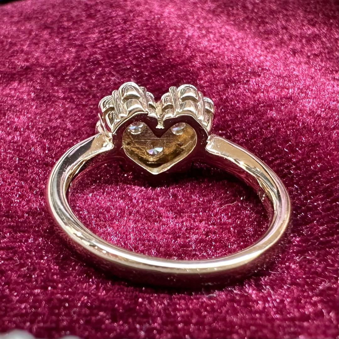 【K18】ダイヤモンド 0.80ct リング ハートデザイン