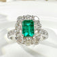 【美品】PT900 エメラルド 0.79ct リング