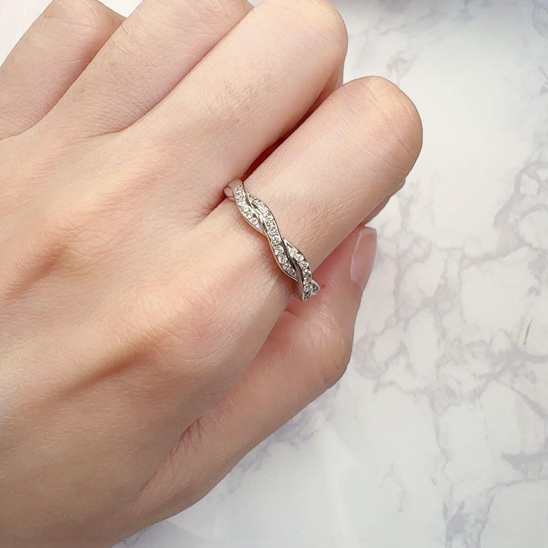K18WGダイヤモンドリング♡ k18WG】ダイヤモンド 0.25ct ツイストデザイン リング – ABABIL.gems