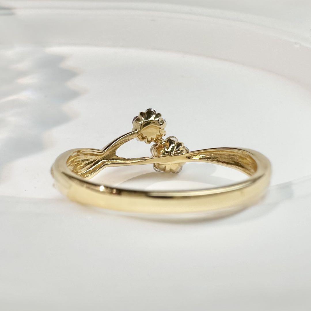 K18】ピンクダイヤモンド リング 0.07/0.08ct 花 – ABABIL.gems