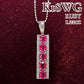 K18WG ルビー 1.22ct ダイヤモンド ネックレス