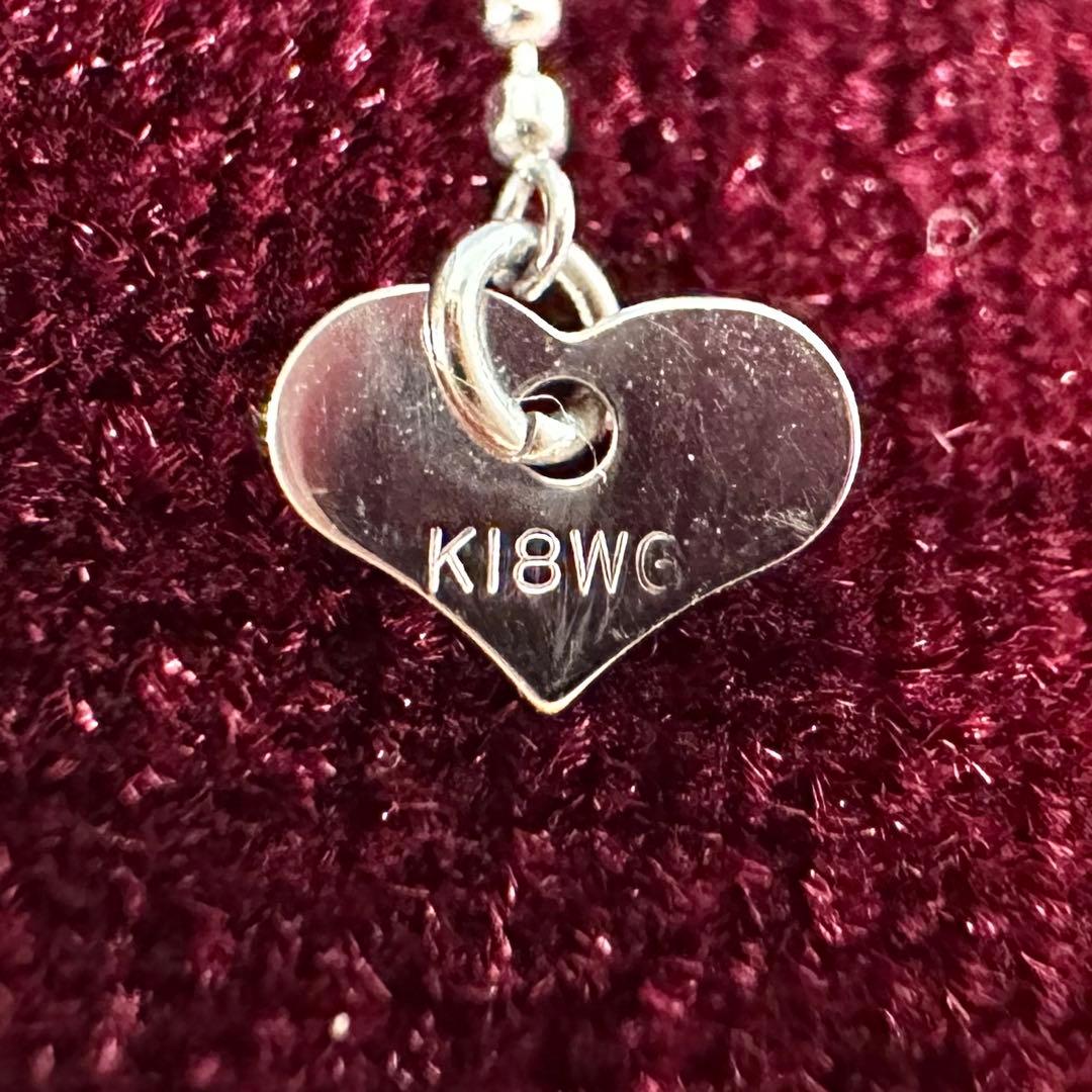 K18WG ルビー 1.22ct ダイヤモンド ネックレス