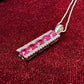 K18WG ルビー 1.22ct ダイヤモンド ネックレス