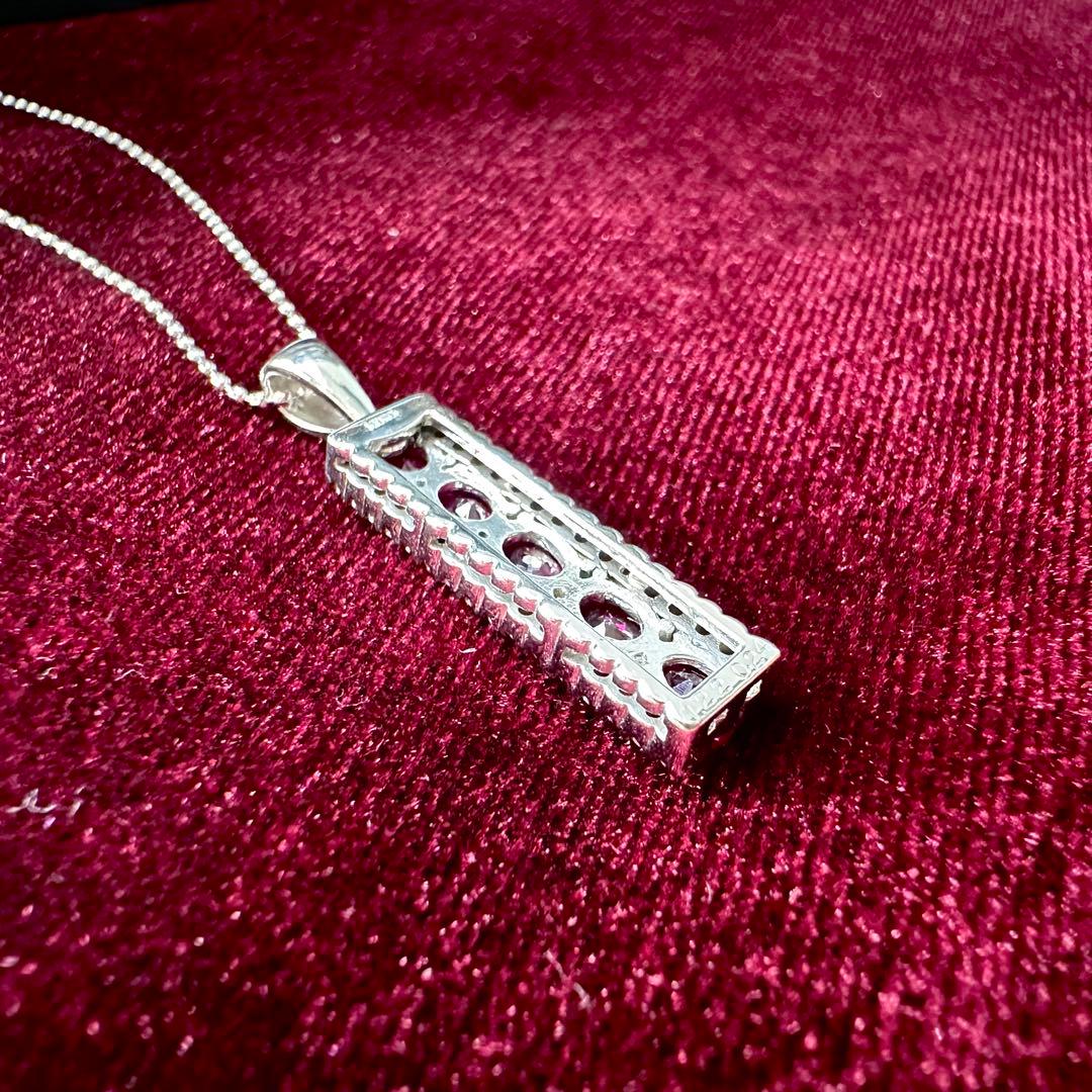 K18WG ルビー 1.22ct ダイヤモンド ネックレス