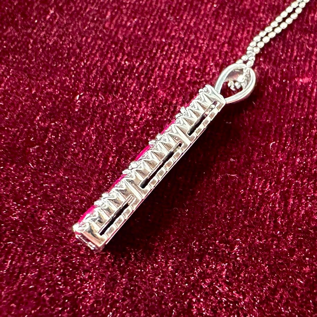 K18WG ルビー 1.22ct ダイヤモンド ネックレス