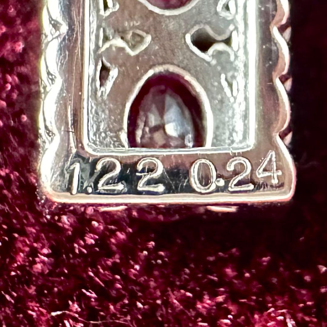 K18WG ルビー 1.22ct ダイヤモンド ネックレス