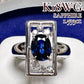 K18WG 非加熱サファイア1.533ct ダイヤモンド デザインリング 鑑別書
