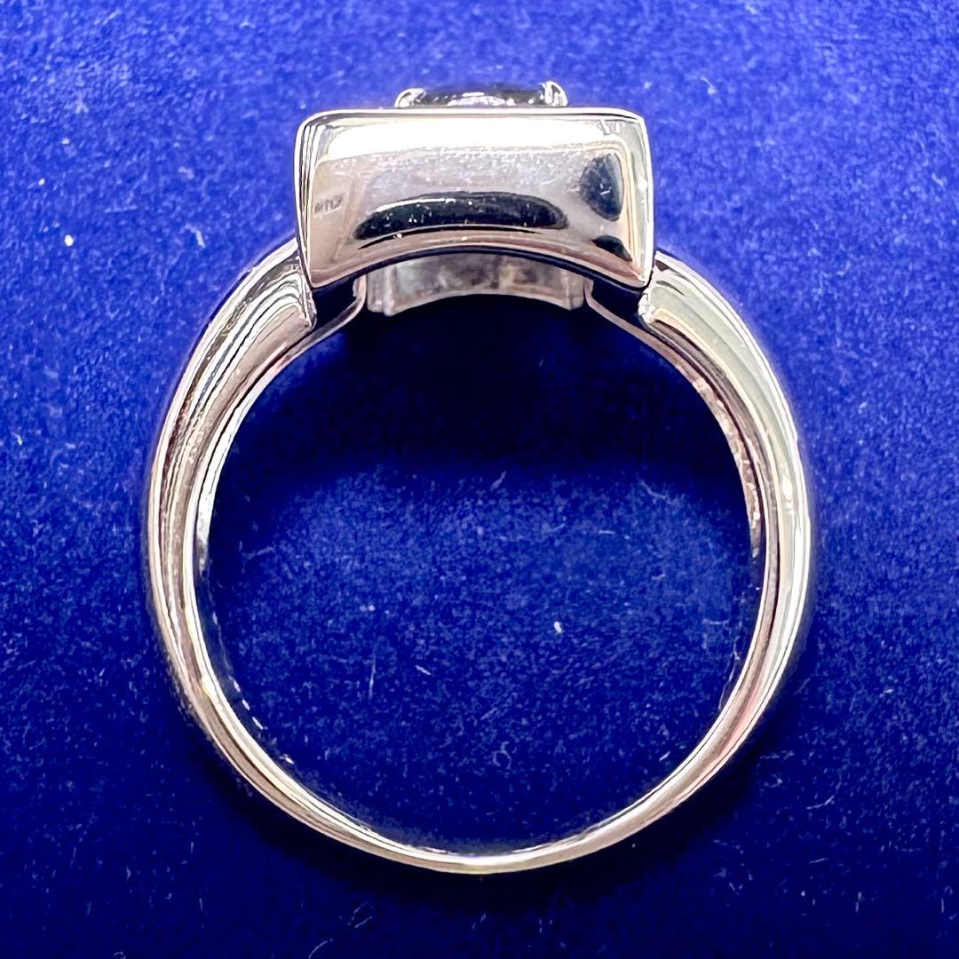 K18WG 非加熱サファイア1.533ct ダイヤモンド デザインリング 鑑別書