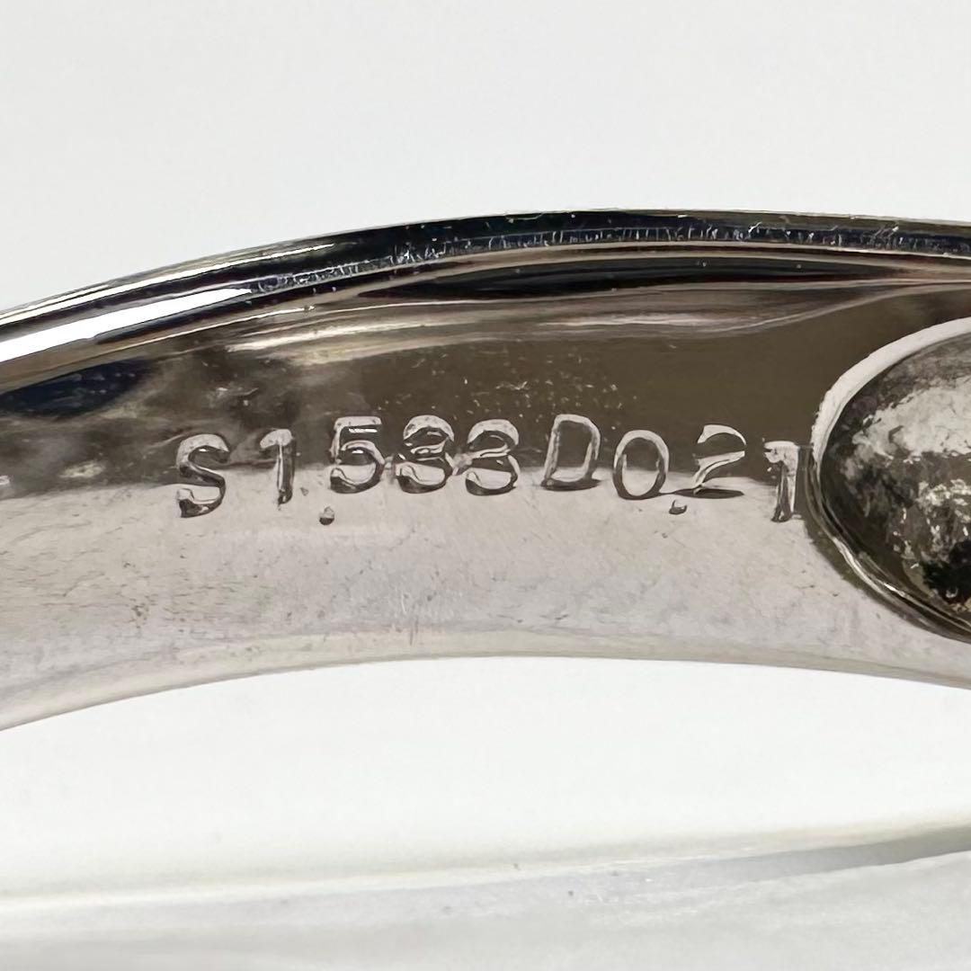 K18WG 非加熱サファイア1.533ct ダイヤモンド デザインリング 鑑別書