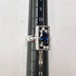 K18WG 非加熱サファイア1.533ct ダイヤモンド デザインリング 鑑別書