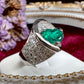 【美品】PT900 エメラルド0.94ct リング