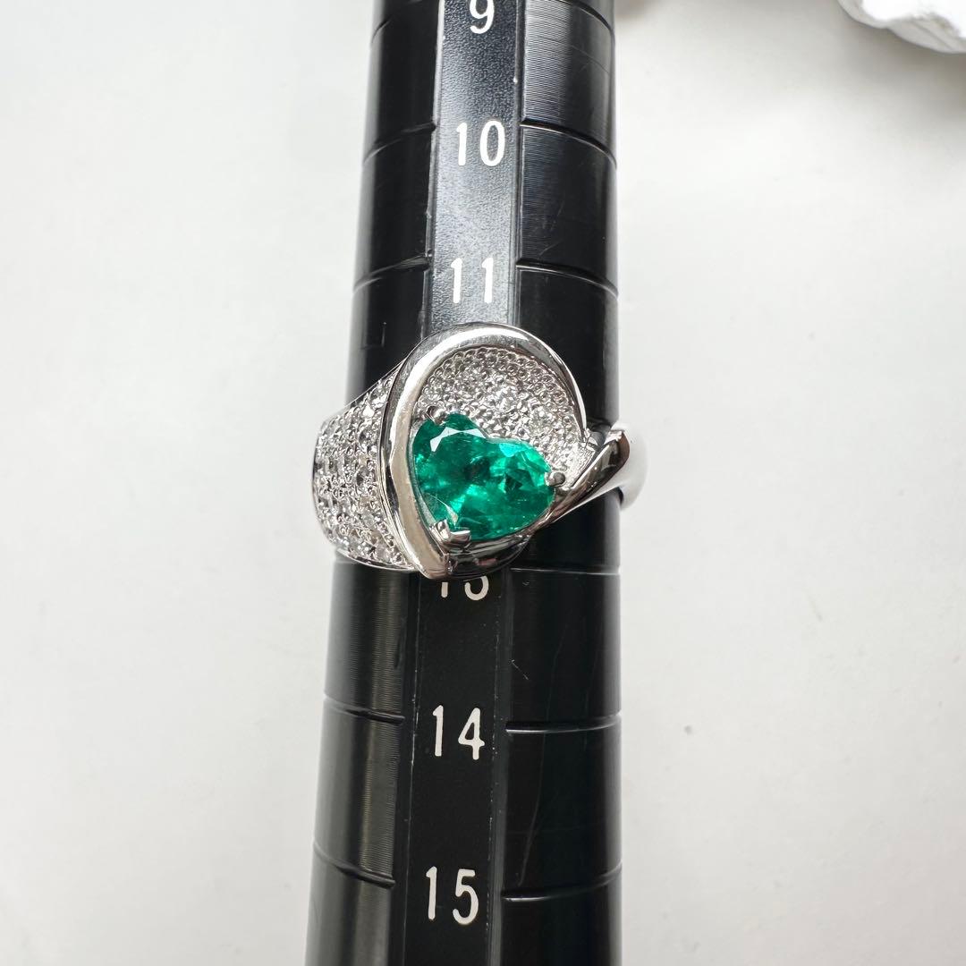 【美品】PT900 エメラルド0.94ct リング
