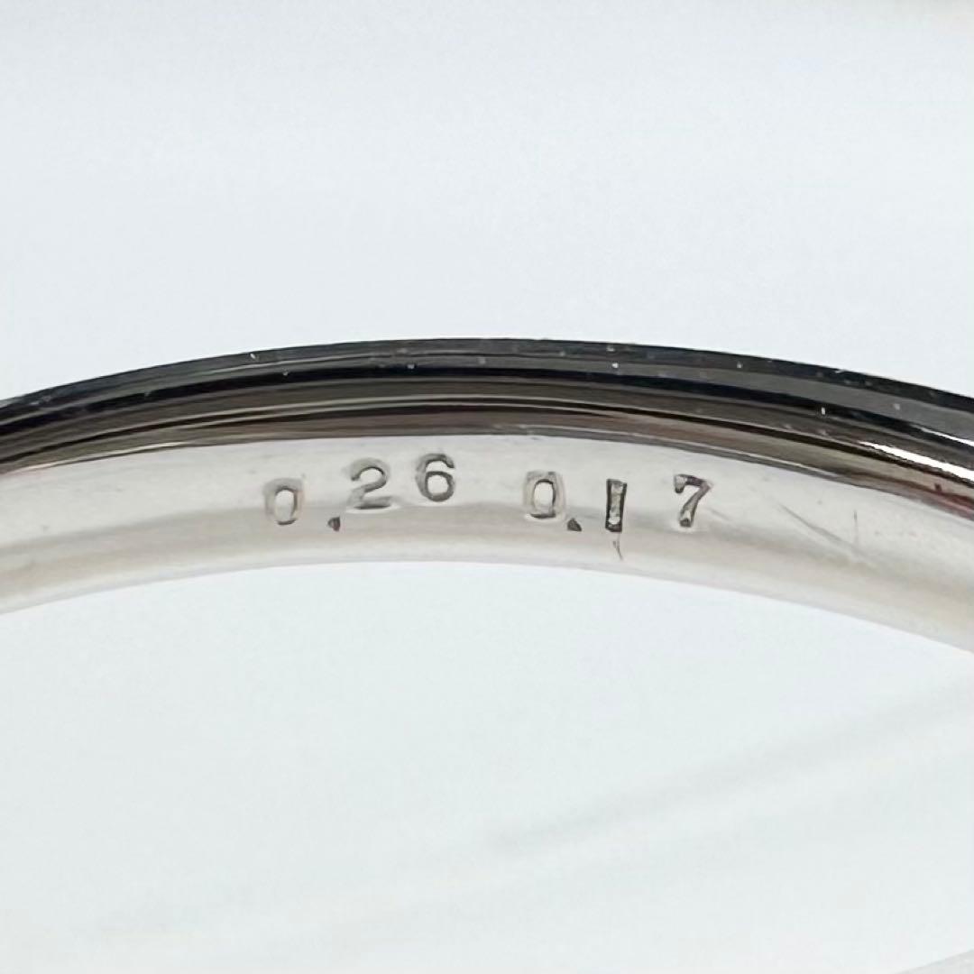 【美品】PT950 サファイア 0.26ct リング 花デザイン