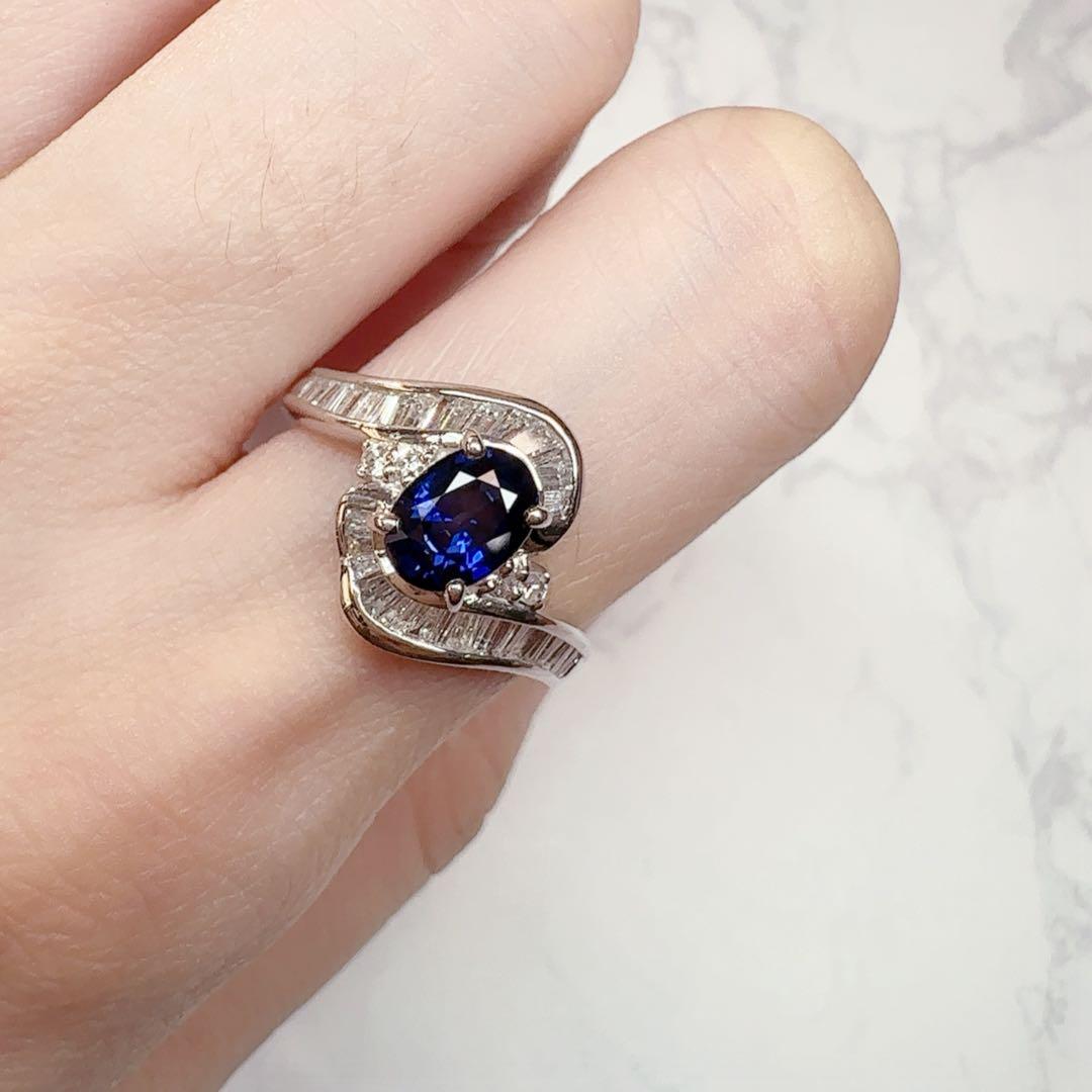 美品】Pt900 サファイア 1.23ct ダイヤ リング – ABABIL.gems