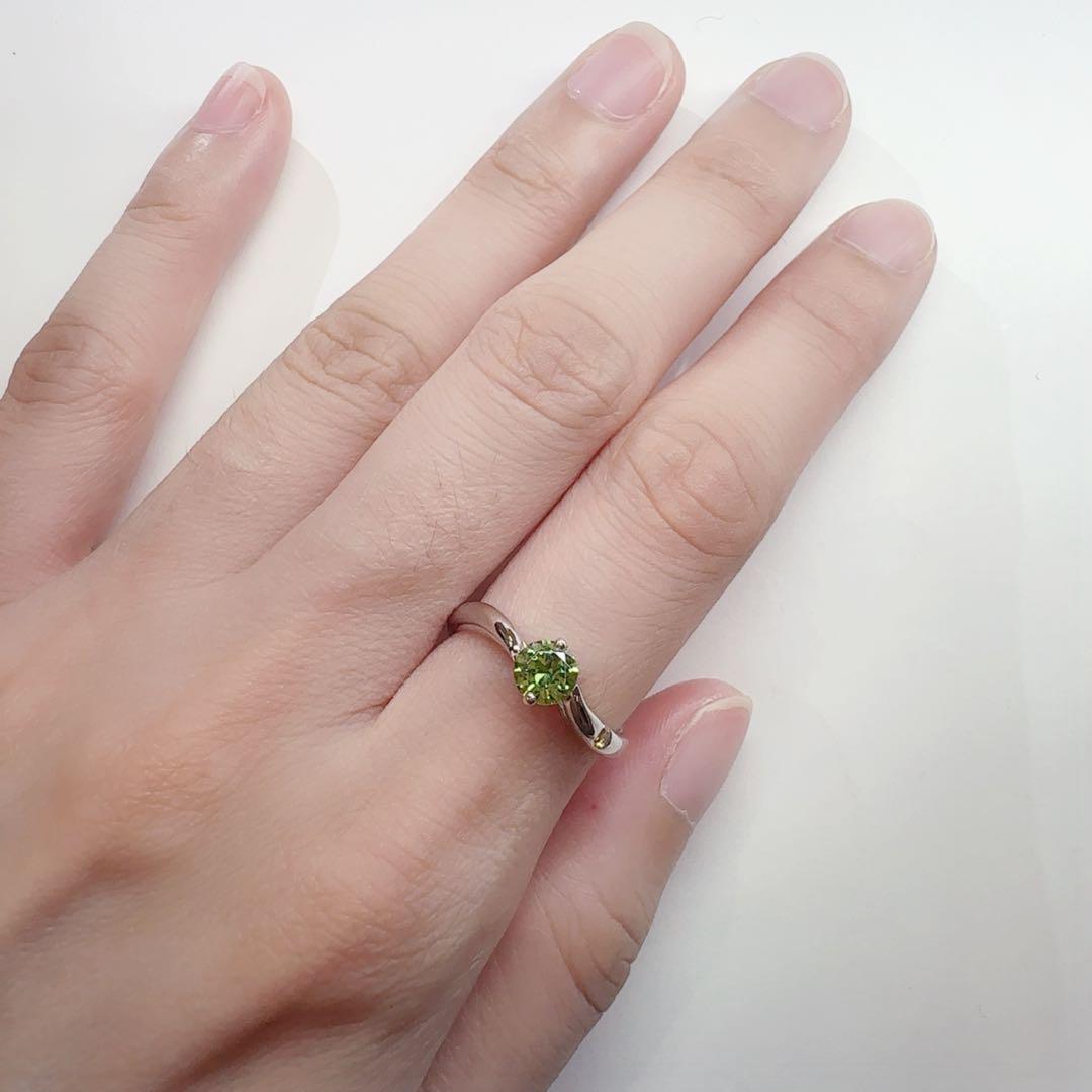 【美品】PT900 デマントイドガーネット 0.59ct リング