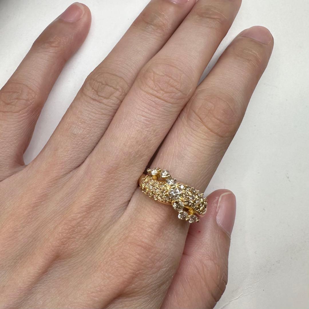 【K18】ダイヤモンド 1.0ct リング