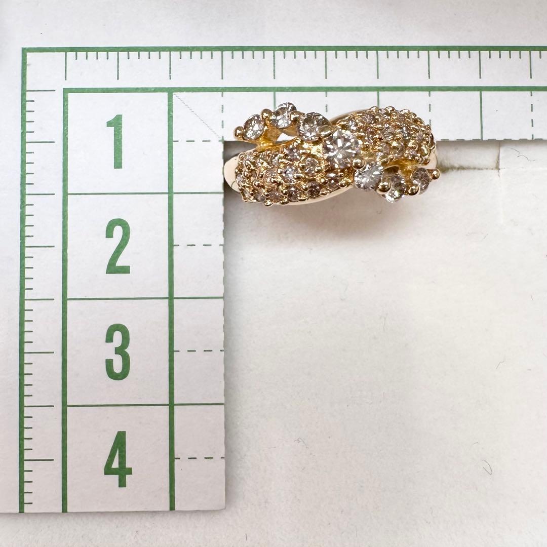 【K18】ダイヤモンド 1.0ct リング