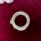 K18WG ダイヤモンド 1.39ct コイルデザインリング