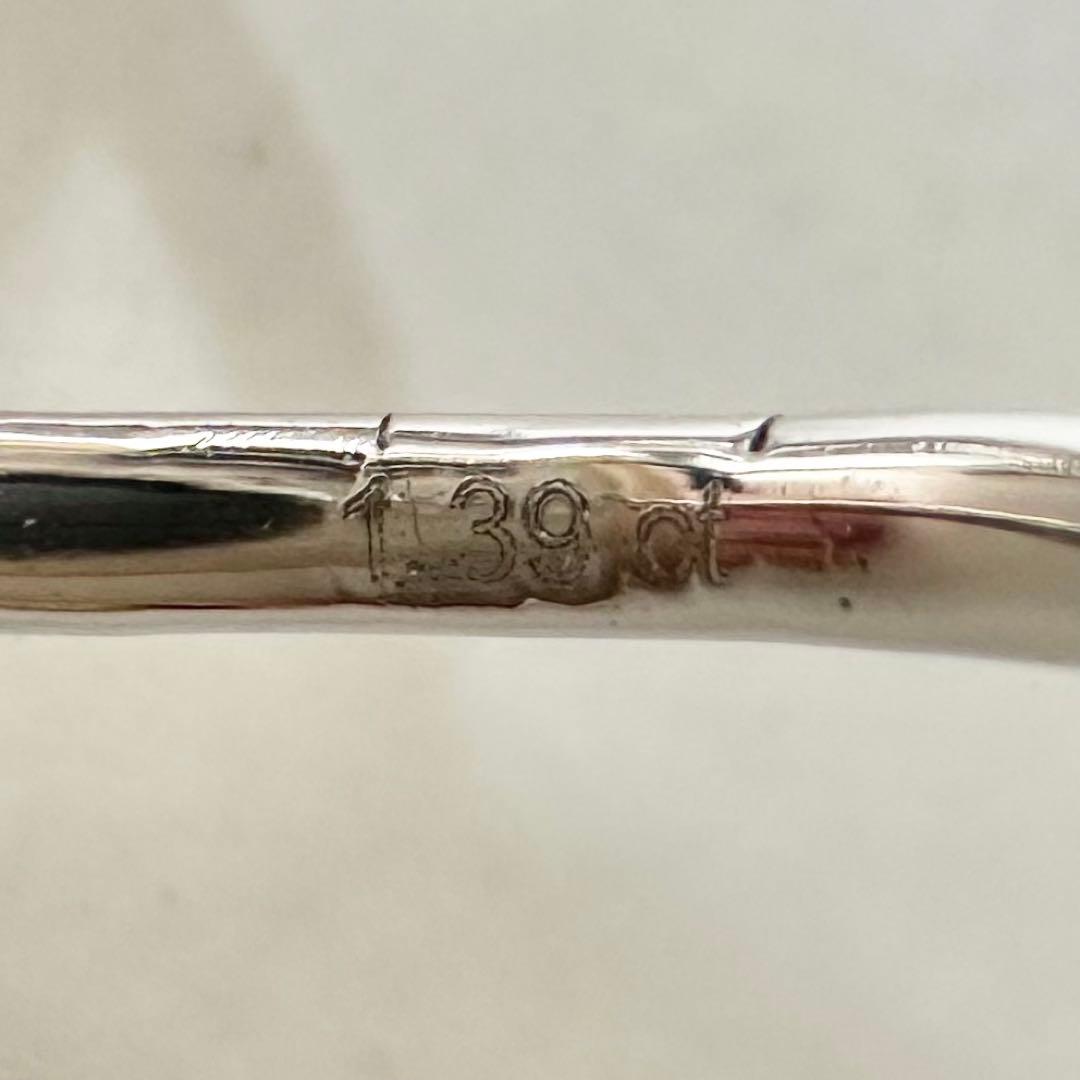 K18WG ダイヤモンド 1.39ct コイルデザインリング