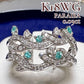 K18WG パライバトルマリン ダイヤモンド リング 0.09ct 鑑別書