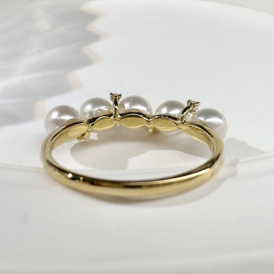 【K18】アコヤ真珠 4.5mm リング