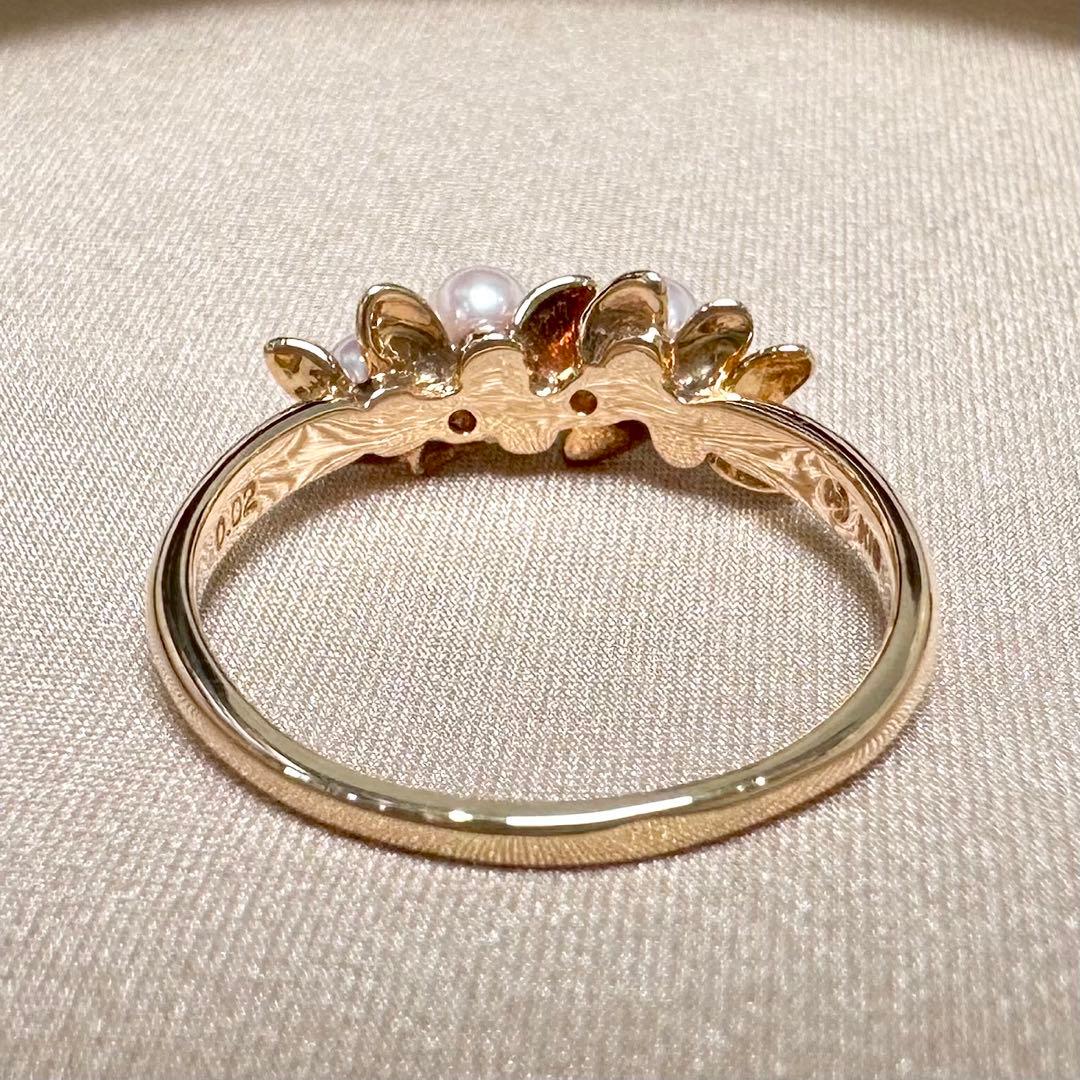 TASAKI K18 アコヤ真珠 ダイヤモンド リング 2.8-2.9mm