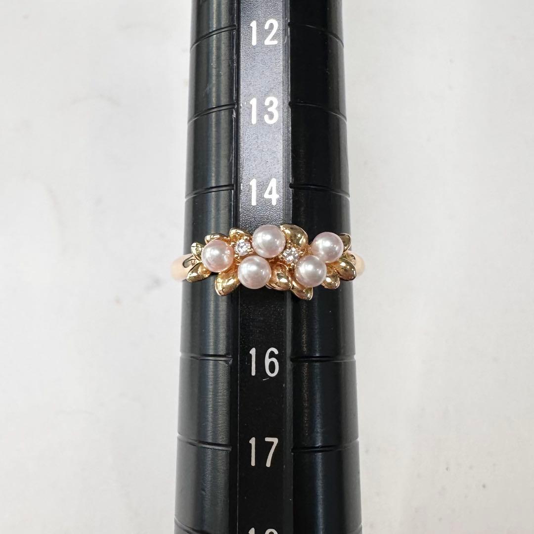 TASAKI K18 アコヤ真珠 ダイヤモンド リング 2.8-2.9mm