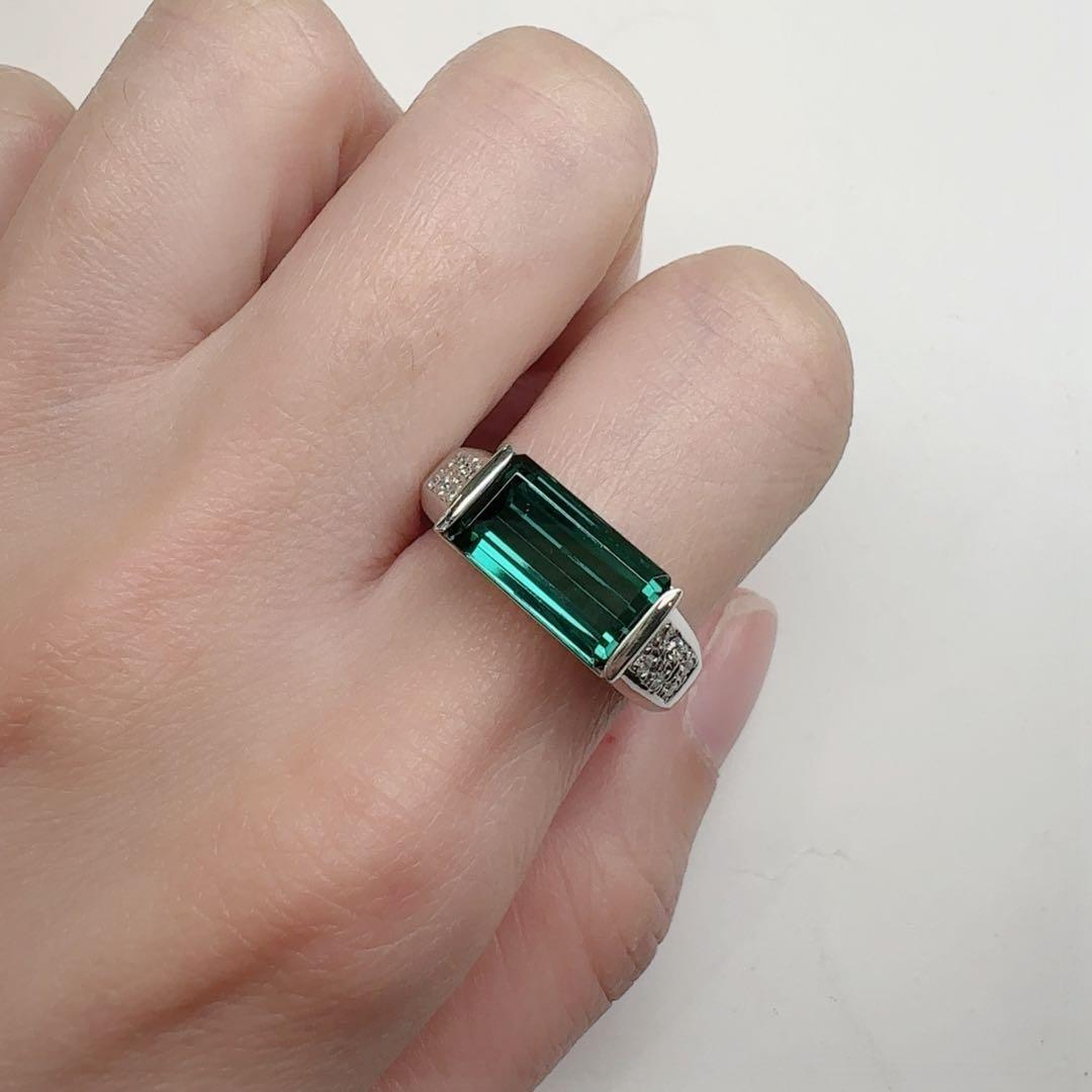 【美品】PT900 トルマリン 3.84ct リング